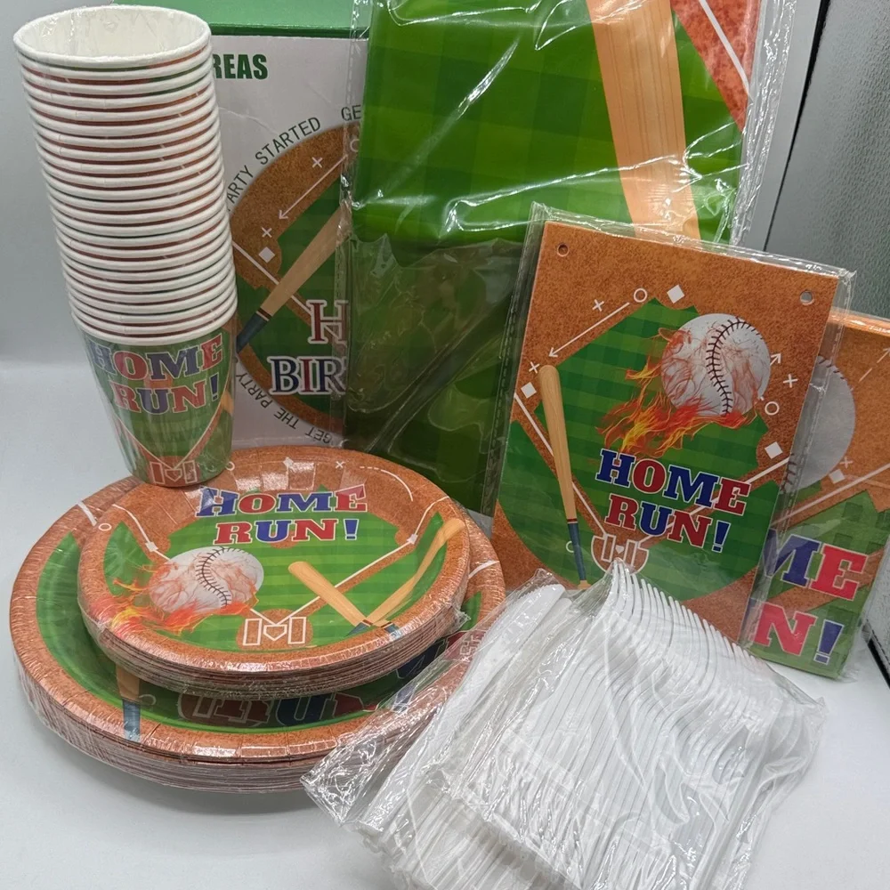 ⚾️ Baseball Season ⚾️ Happy Birthday Baseball Party Set - Green